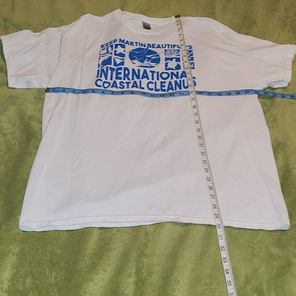 Gildan Unisex White Short Sleeve Tshirt Blue Martin County Coastal Florida XL - Picture 3 of 9